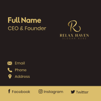 Classy Script Letter R Business Card Image Preview