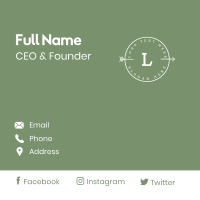 White Arrow Seal Letter  Business Card Image Preview