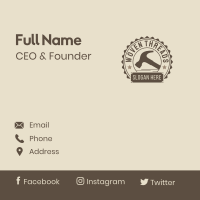 Hipster Hammer Badge Business Card Image Preview