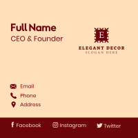 Decorative Fashion Designer Business Card Image Preview