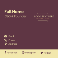 Elegant Fashion Wordmark Business Card Image Preview