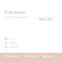 Elegant Feminine Script Wordmark Business Card Image Preview