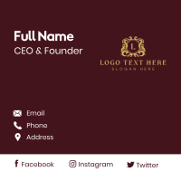 Classic Luxury Crest Business Card Image Preview