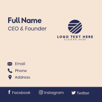 Circle Number 7 Business  Business Card Image Preview