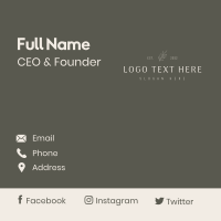 Organic Wellness Wordmark Business Card Image Preview