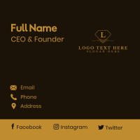 Elegant Diamond Letter Business Card Image Preview