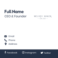 Elegant Classy Wordmark Business Card Image Preview