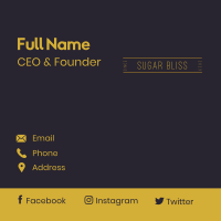 Gold Generic Wordmark Business Card Image Preview