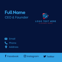 Television Video Chat Business Card Image Preview