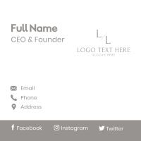 Stylish Generic Lettermark Business Card Image Preview