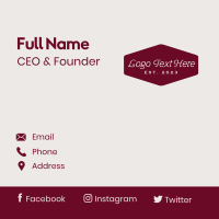 Stylish Script Wordmark Business Card Image Preview