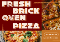 Yummy Brick Oven Pizza Postcard