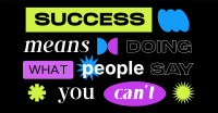 Quirky Success Quote Facebook Ad