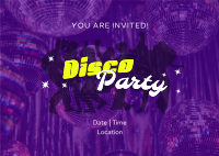 Disco Fever Party Postcard