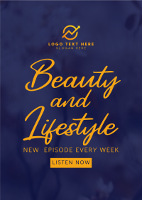 Beauty and Lifestyle Podcast Poster