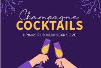 Cheers To New Year Pinterest Cover Design