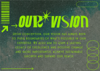 Grunge Our Vision Postcard Design