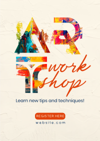 Exciting Art Workshop Poster