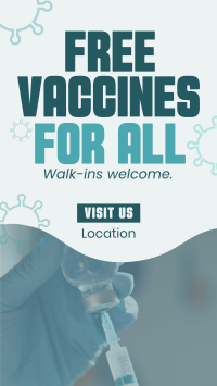 Free Vaccination For All Facebook Story