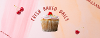 Pink cupcake Facebook Cover Image Preview