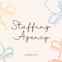 Chair Patterns Staffing Agency Linkedin Post Design