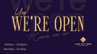 We're Open Animation