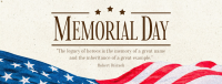 Modern Minimalist Memorial Day Facebook Cover Design