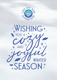 Snow Winter Greeting  Poster