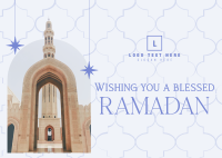 Greeting Ramadan Arch Postcard