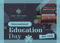 Happy Education Day  Postcard Design