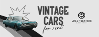 Vintage Car Rental Facebook Cover