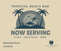 Tropical Beach Bar Facebook Post