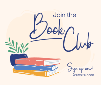 Book Lovers Club Facebook Post