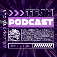 Futuristic Tech Podcast Instagram Post