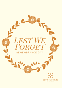 Geometric Poppy Remembrance Day Flyer