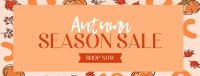 Leaves and Pumpkin Promo Sale Facebook Cover Image Preview