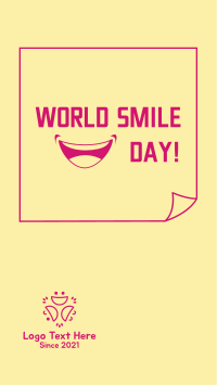 World Smile Day Sticky Note Facebook Story