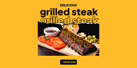 Delicious Grilled Steak Twitter Post