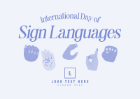 Sign Language Postcard example 2