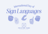 International Sign Day Postcard