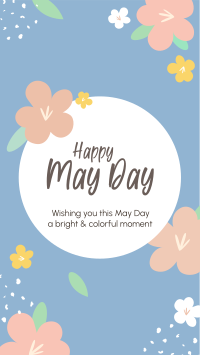 Happy May Day Flowers Facebook Story