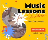 Music Lessons for Kids Facebook Post