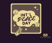 Peace Day Text Badge Facebook Post