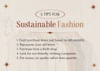 Stylish Chic Sustainable Fashion Tips Postcard