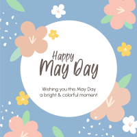 Happy May Day Flowers Linkedin Post