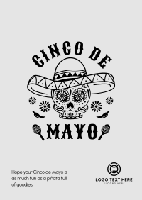 Happy Cinco De Mayo Skull Poster