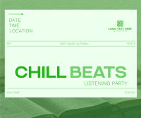 Minimal Chill Music Listening Party Facebook Post Image Preview