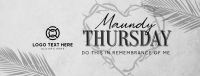 Minimalist Maundy Thursday Facebook Cover Design