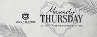 Minimalist Maundy Thursday Facebook Cover Image Preview