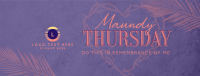 Minimalist Maundy Thursday Facebook Cover Design